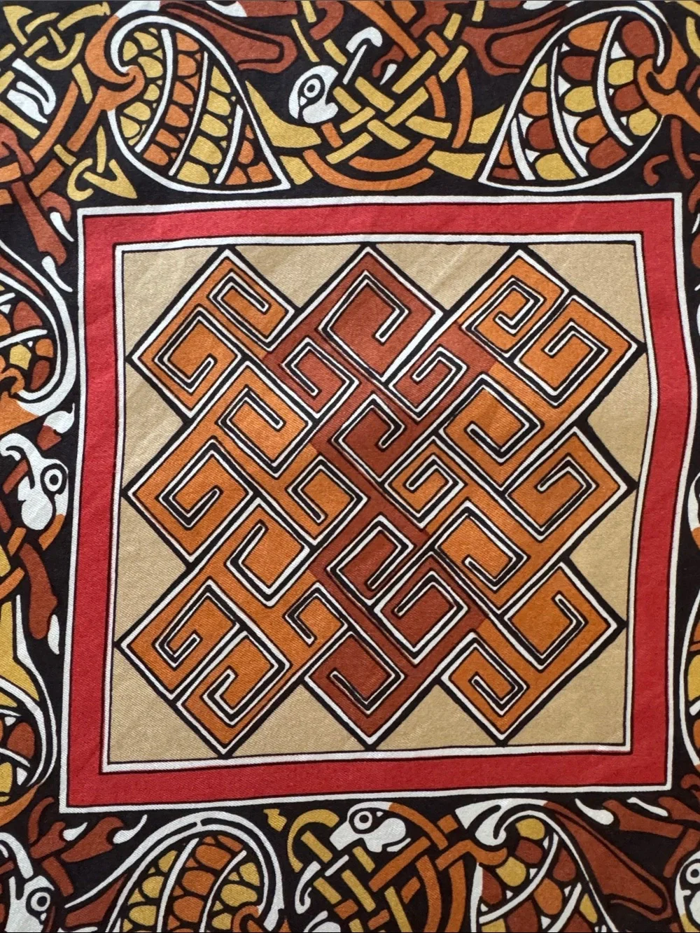 Past Times Vintage Abstract Silk Scarf